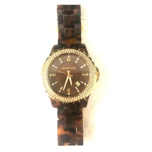 Authentic Michael Kors tortoise watch